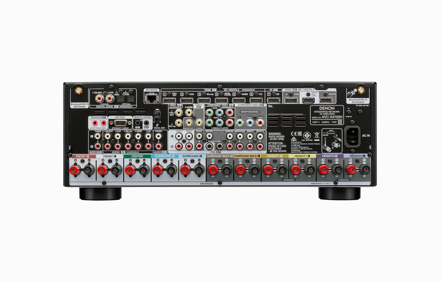 DENON AVC-X4700H 9.2ch 8K AV Amplifier with 3D Audio and HEOS Built-in