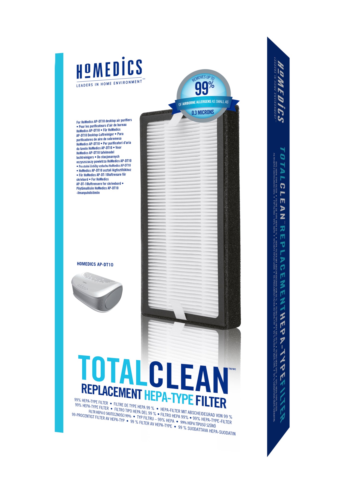 HoMedics AP-DT10FLR Replacement HEPA Filter for AP-DT10 Air Purifier