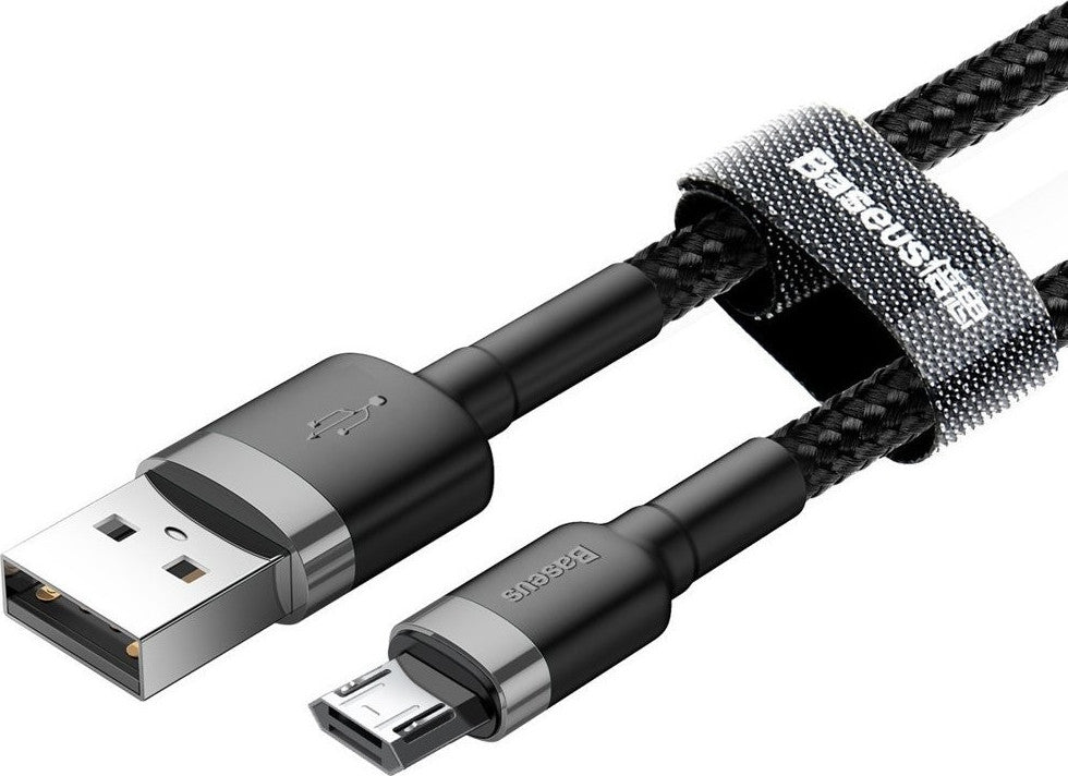 Baseus Cable MicroUSB to USB-A Cafule Braided 0.5m Blk-Gr