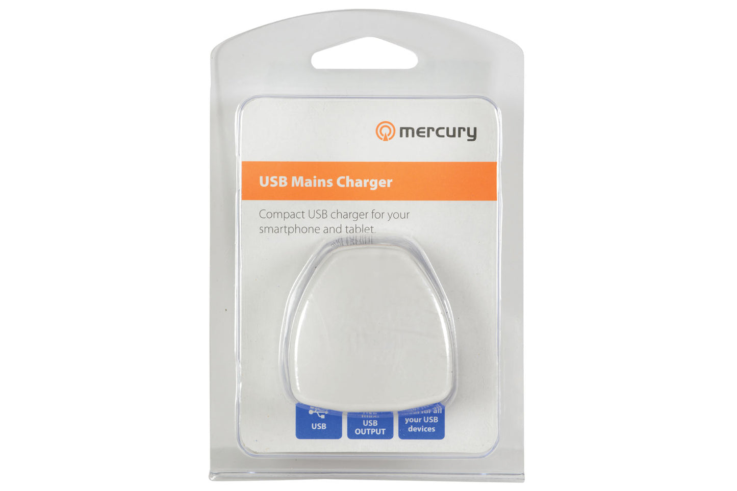Mercury Compact USB Mains Charger 2.1A 421.743UK