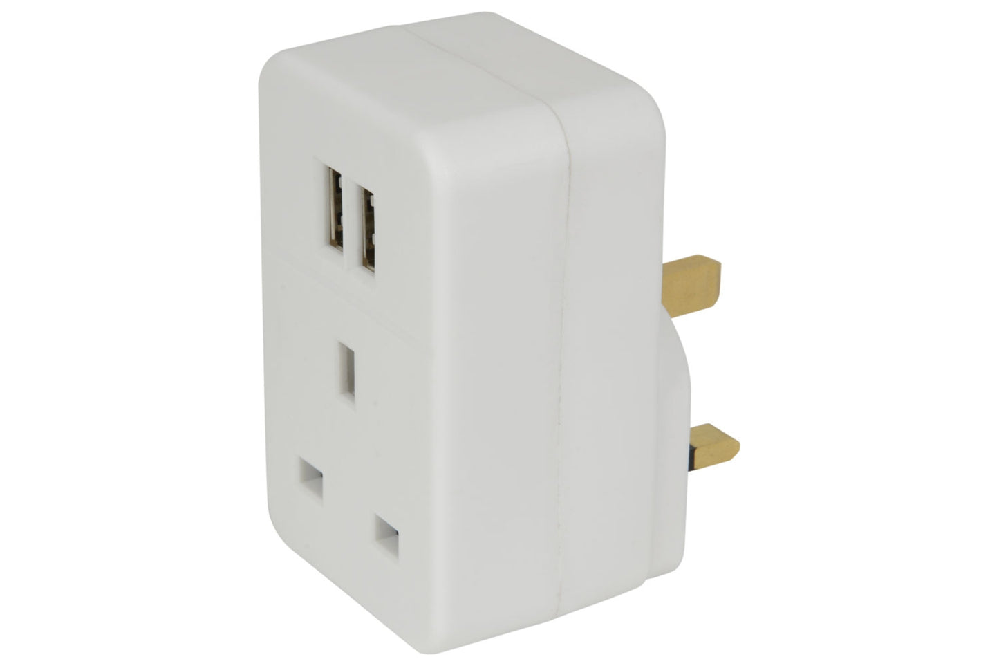 Mercury PlugThroug UK Mains Adaptr DualUSB 429.690