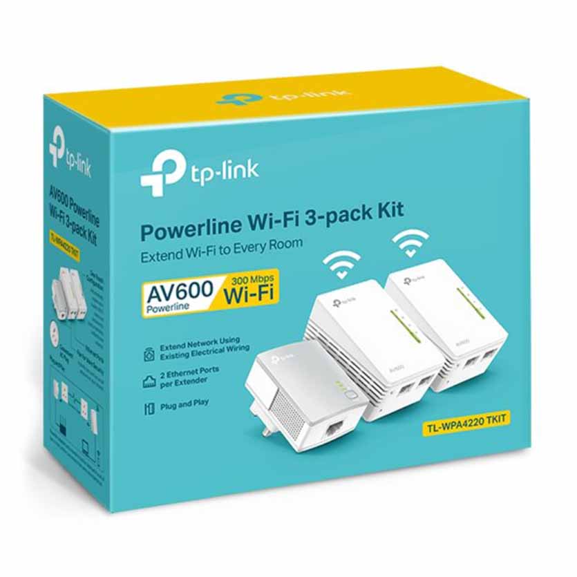 TP-LINK TL-WPA4220 TKIT AV600 POWERLINE WI-FI KIT 3PACK
