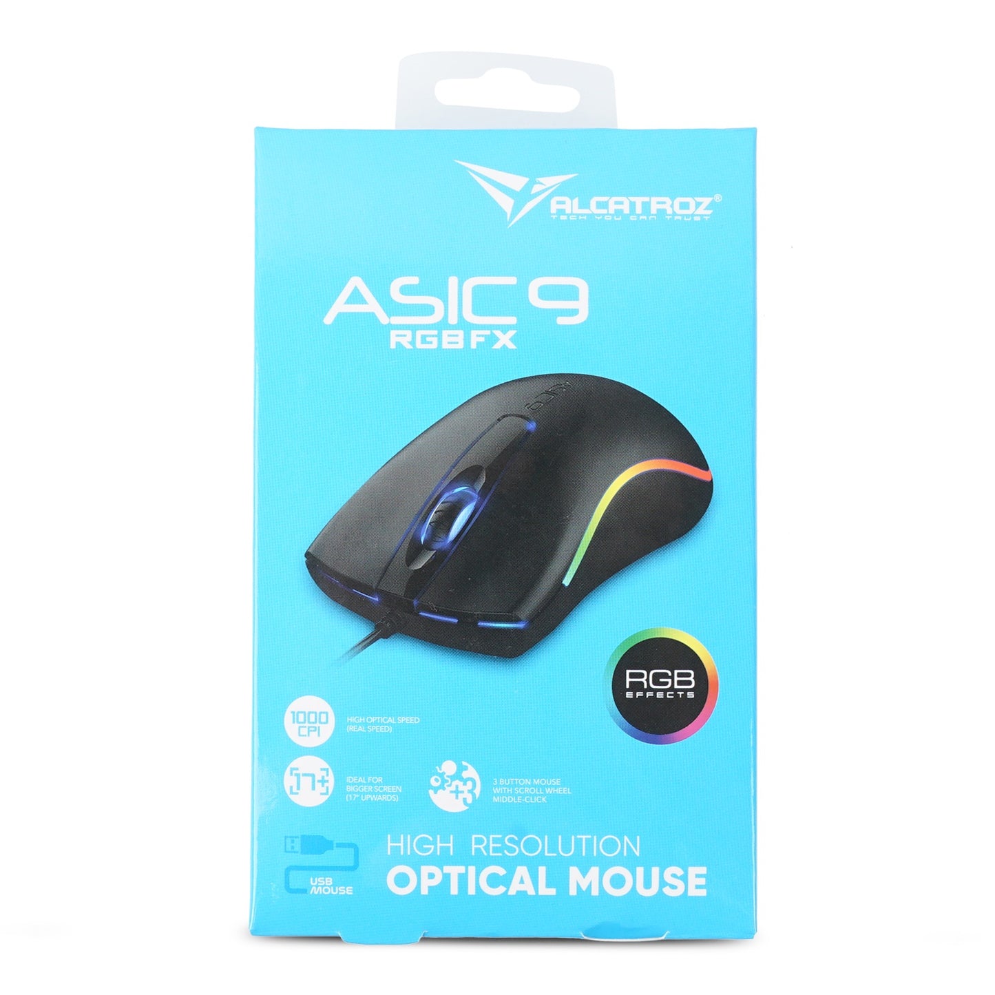 Alcatroz ASIC 9 RGB Wired Mouse Black