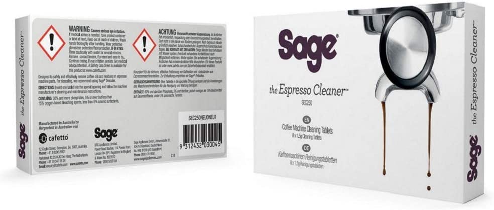 SAGE BEC250UK / SEC250NEU0NEU1 Espresso Machine Cleaning Tablets