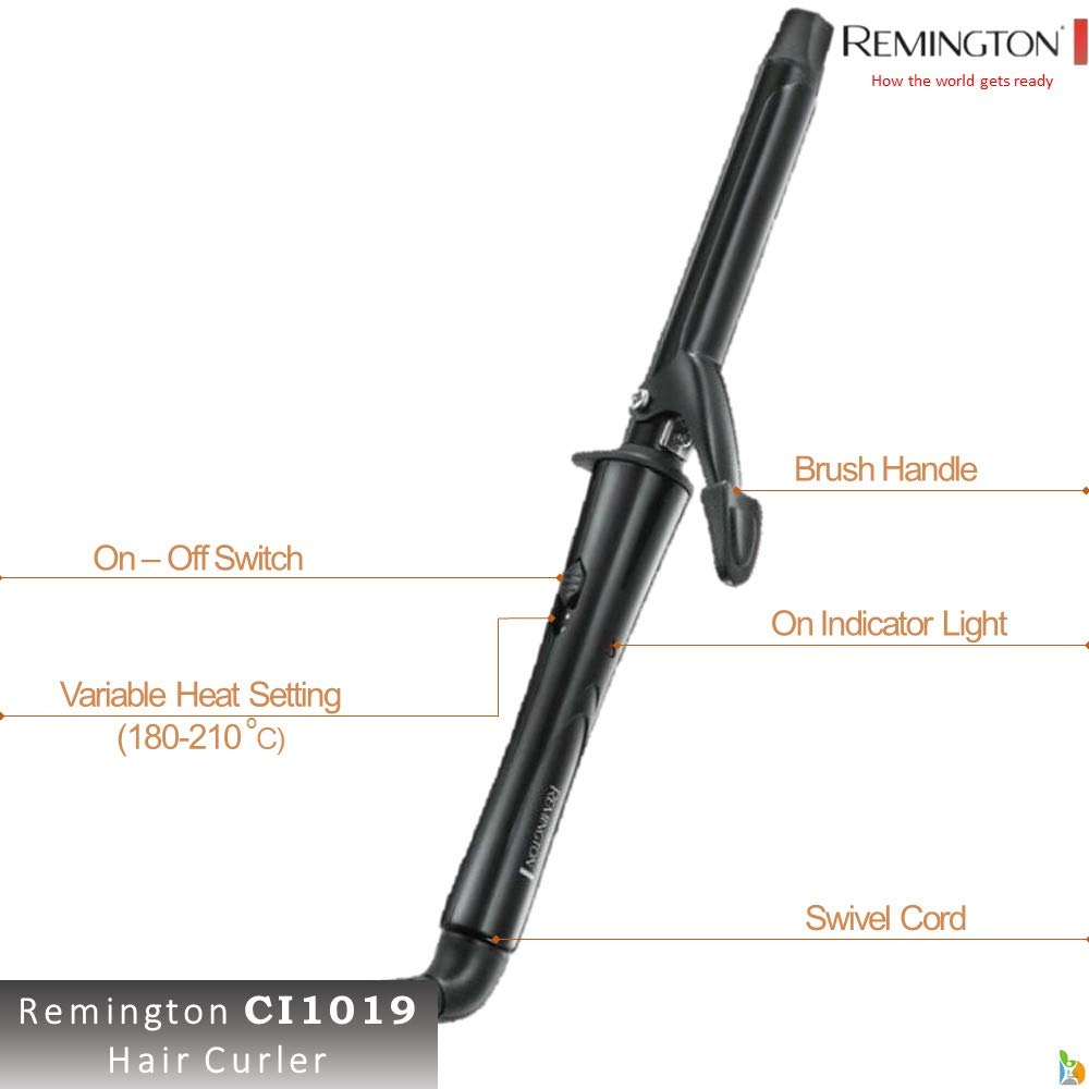 REMINGTON CI1019 19mm Ceramic Tong Black