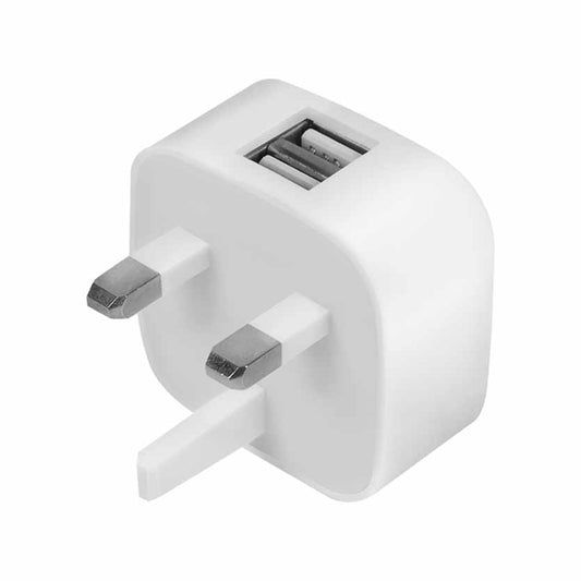 LOGILINK PA0209 UK PLUG USB POWER SOCKET 10.5W, 2xUSB PORTS WHITE