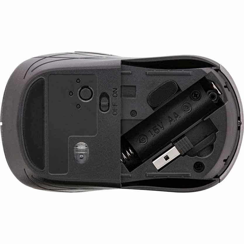 INLINE 55363 MOUSE 3 IN 1, BLUETOOTH + 2x 2.4GHz, 5 BUTTONS GREY/BLACK