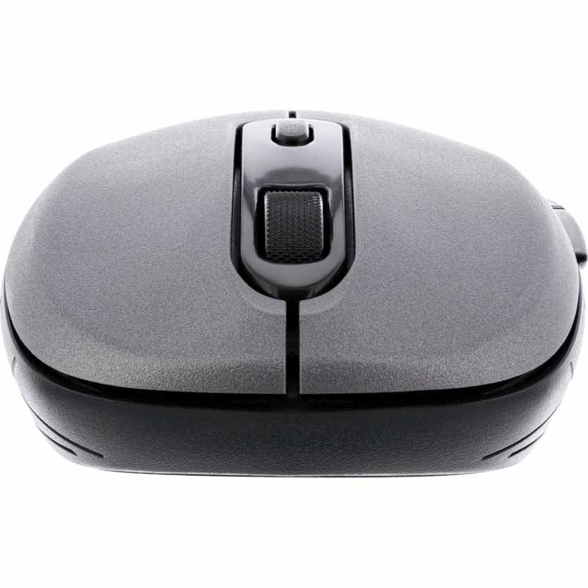 INLINE 55363 MOUSE 3 IN 1, BLUETOOTH + 2x 2.4GHz, 5 BUTTONS GREY/BLACK