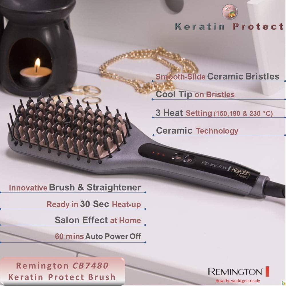REMINGTON CB7480 Keratin Protect Straight Brush Gray