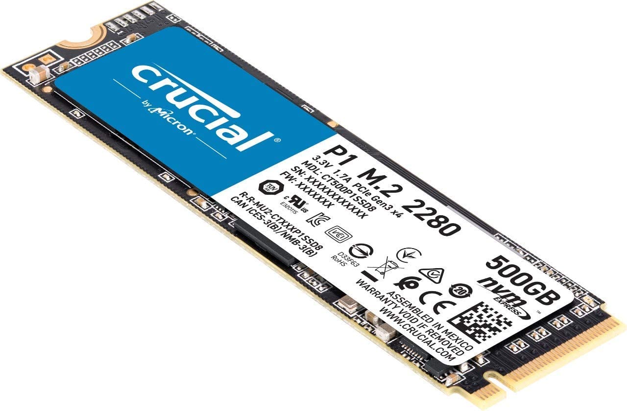 Crucial P1 3D NAND NVMe M.2 SSD 500GB