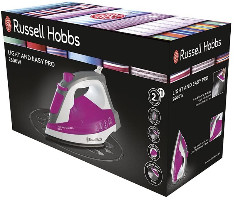 Russell Hobbs 23591 Supreme Light And Easy Pro Iron 2600W Pink