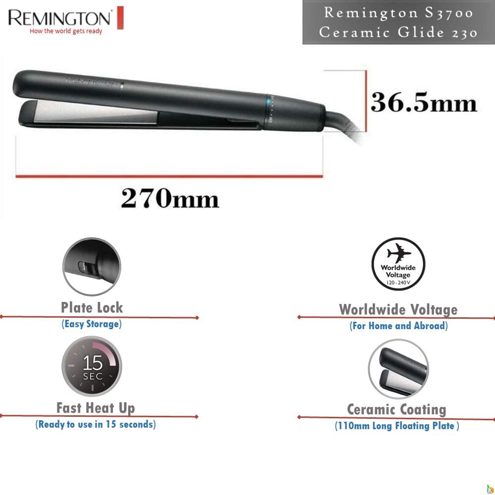 REMINGTON S3700 Ceramic Hair/Glide Straightener