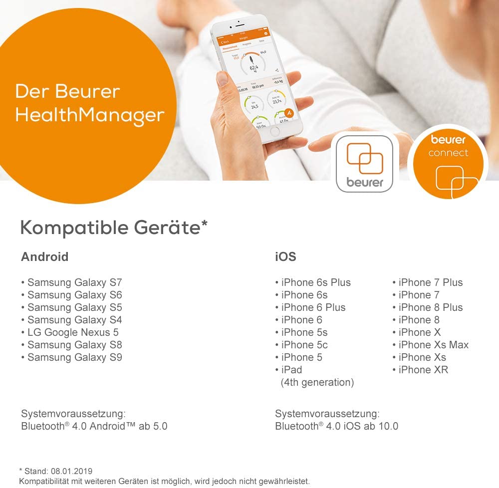 Beurer BM 57 BT Upper Arm Blood Pressure Monitor Optimum Analysis at Home