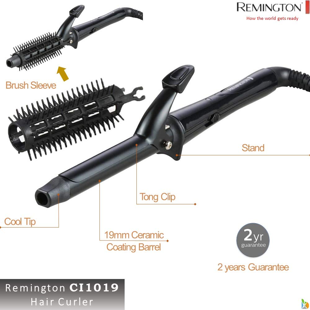 REMINGTON CI1019 19mm Ceramic Tong Black