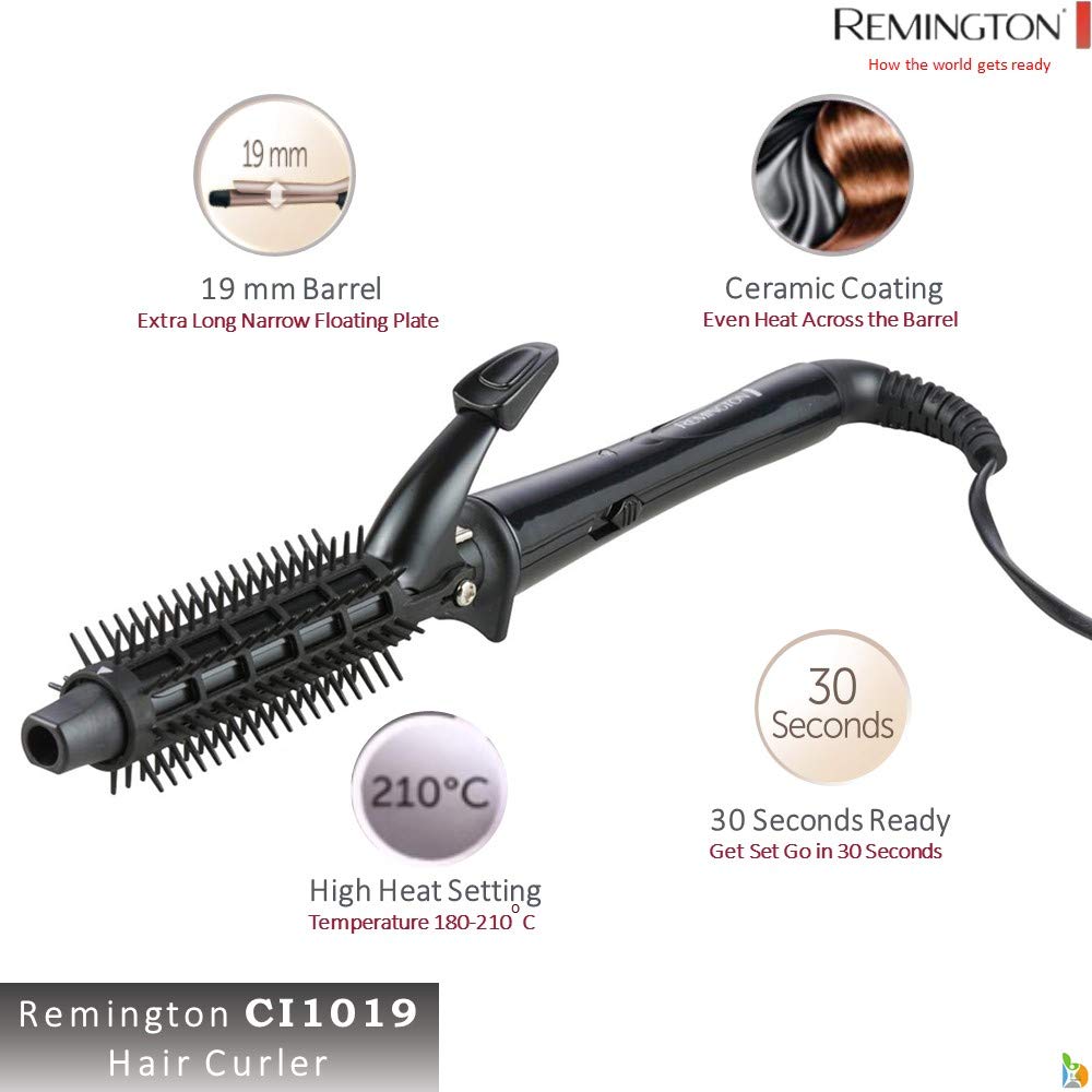 REMINGTON CI1019 19mm Ceramic Tong Black