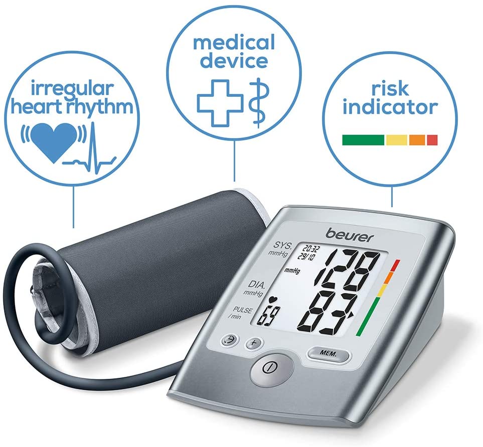 Beurer BM 35 Upper Arm Blood Pressure Monitor Silver