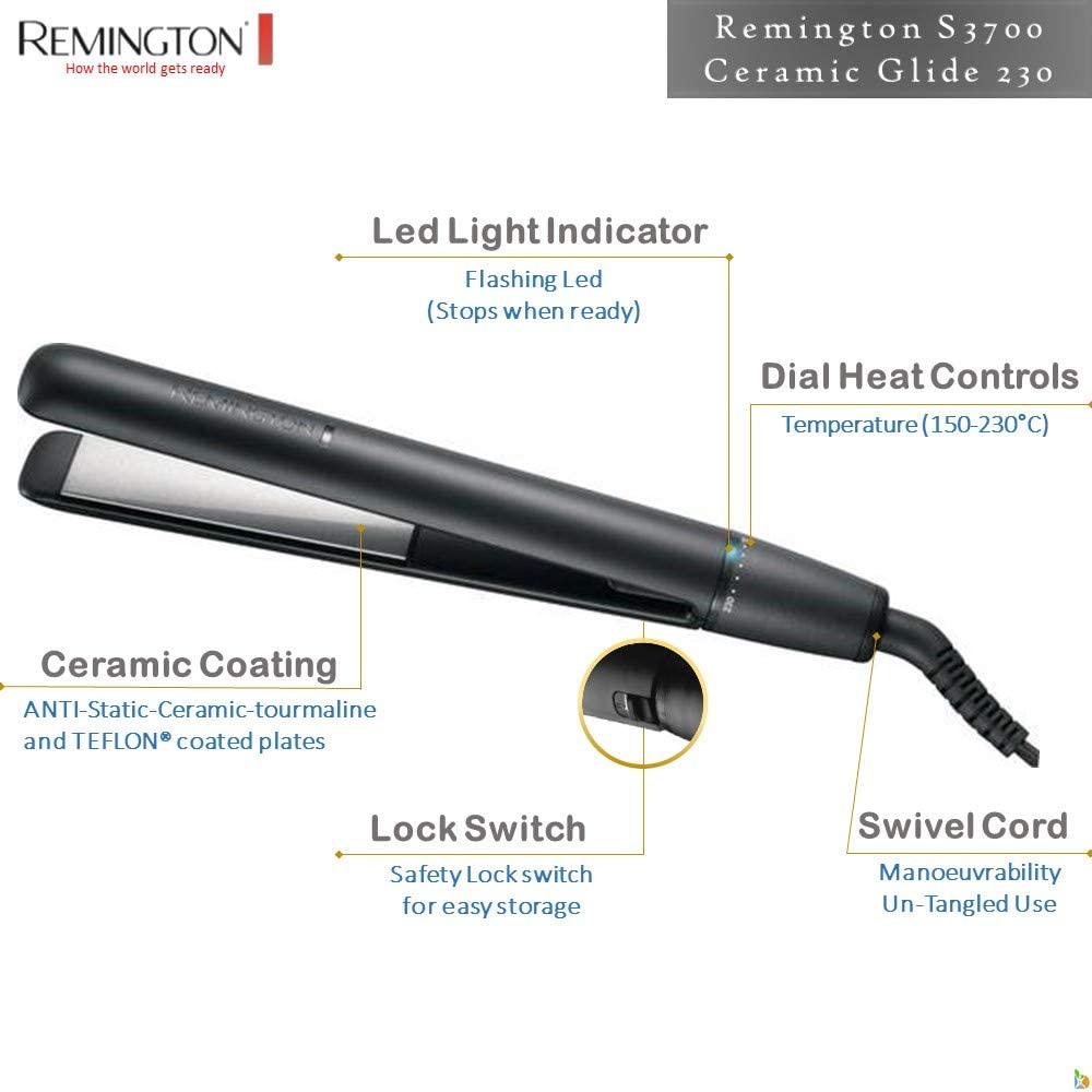 REMINGTON S3700 Ceramic Hair/Glide Straightener
