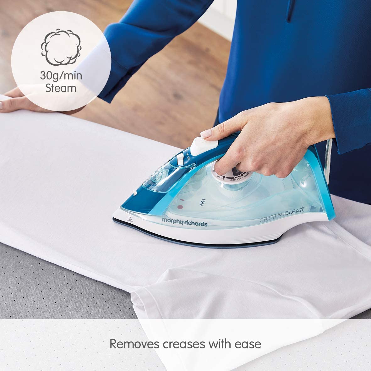Morphy Richards 300300 Crystal Clear Steam Iron 2400W Turqoise/White