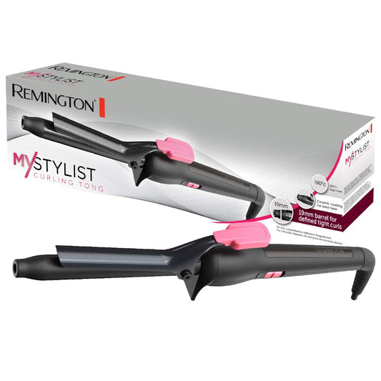 Remington CI1A119 Mystylist Curling Tong, 19 mm | Black and Pink