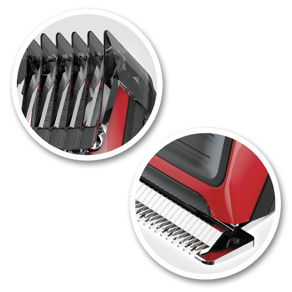 Remington Hair Clipper My Groom,(HC5100), Red/Black