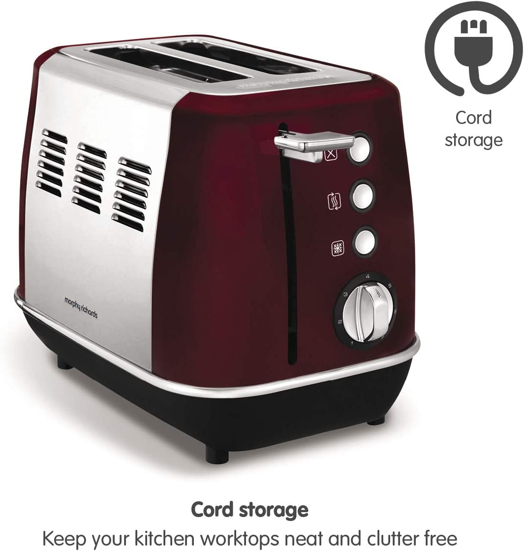 Morphy Richards 224408 Evoke 2 Slice Toaster 850W Red