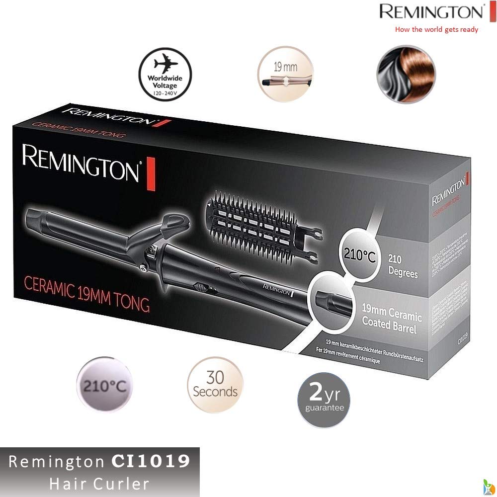 REMINGTON CI1019 19mm Ceramic Tong Black