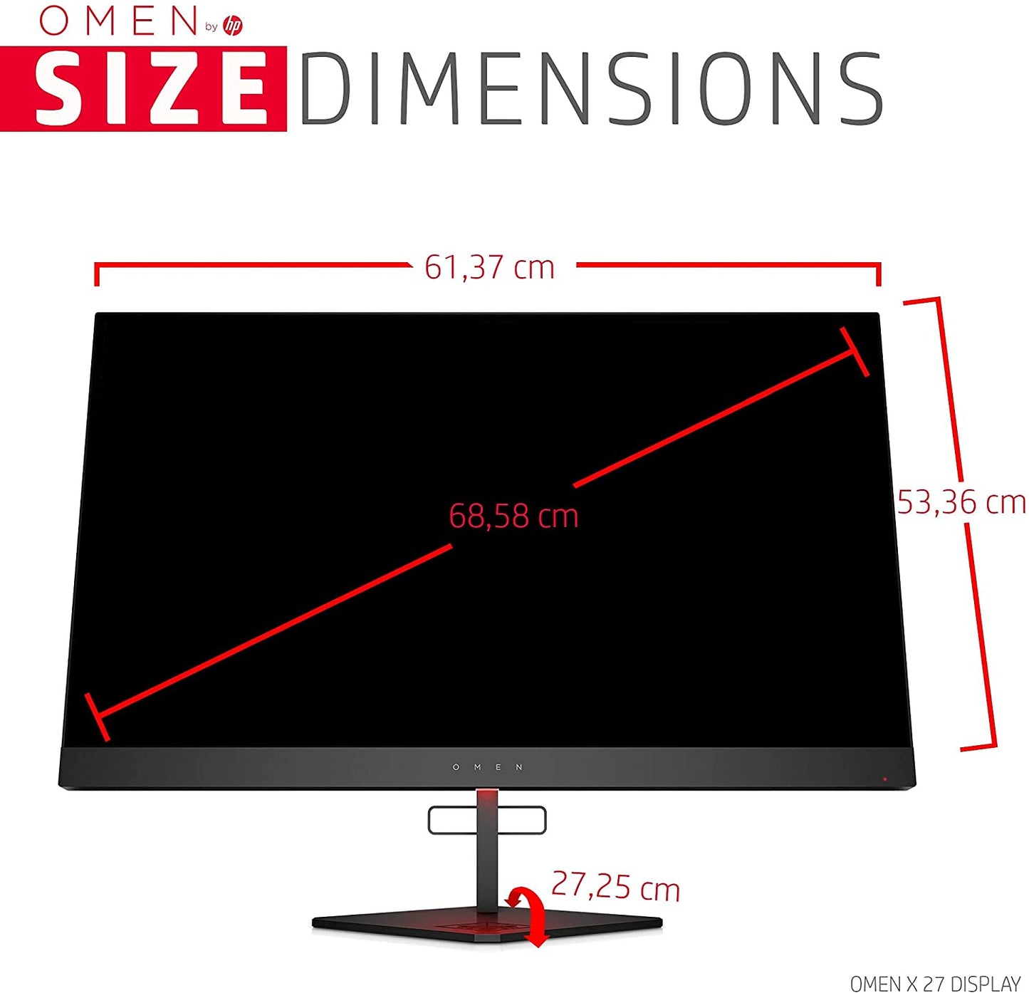 HP MONITOR 27'', X27 OMEN GAMING HOME