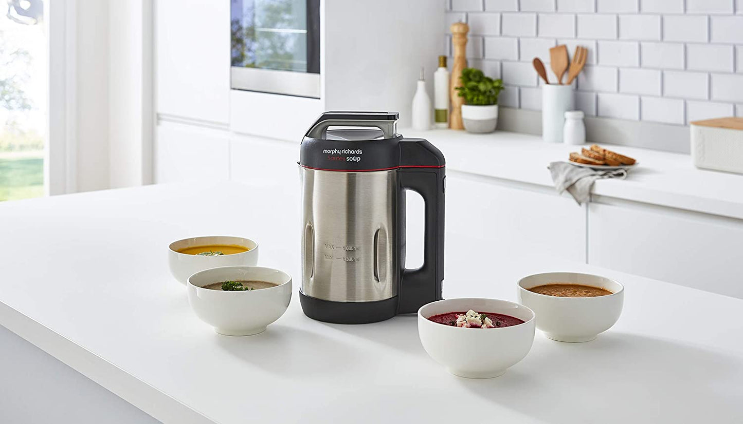 Morphy Richards 501014 Saute and Soup Maker 1100W Brushed Stainless Steel