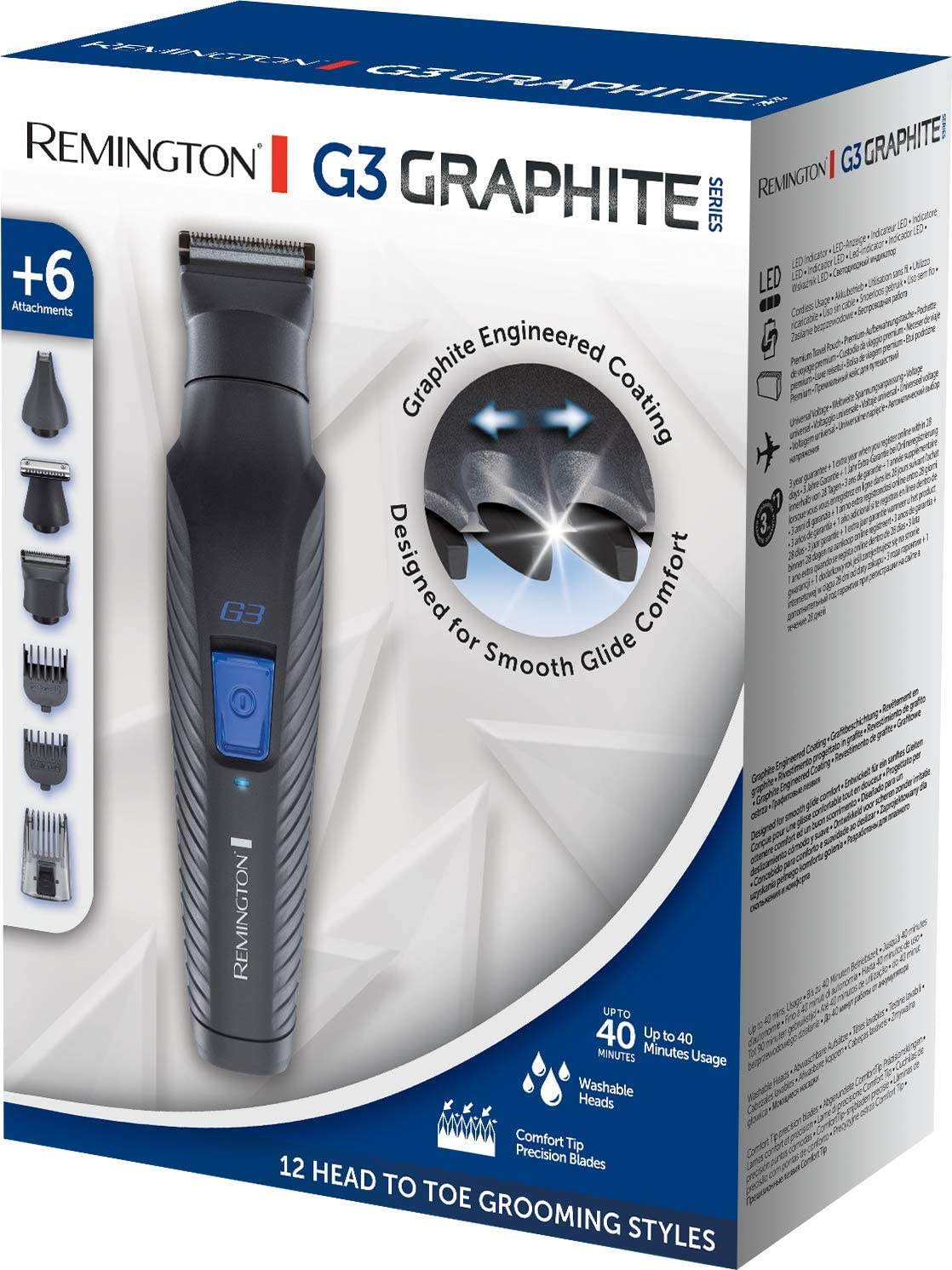 Remington PG 3000 Graphite G3, All-in-One Cordless Electric Trimmer