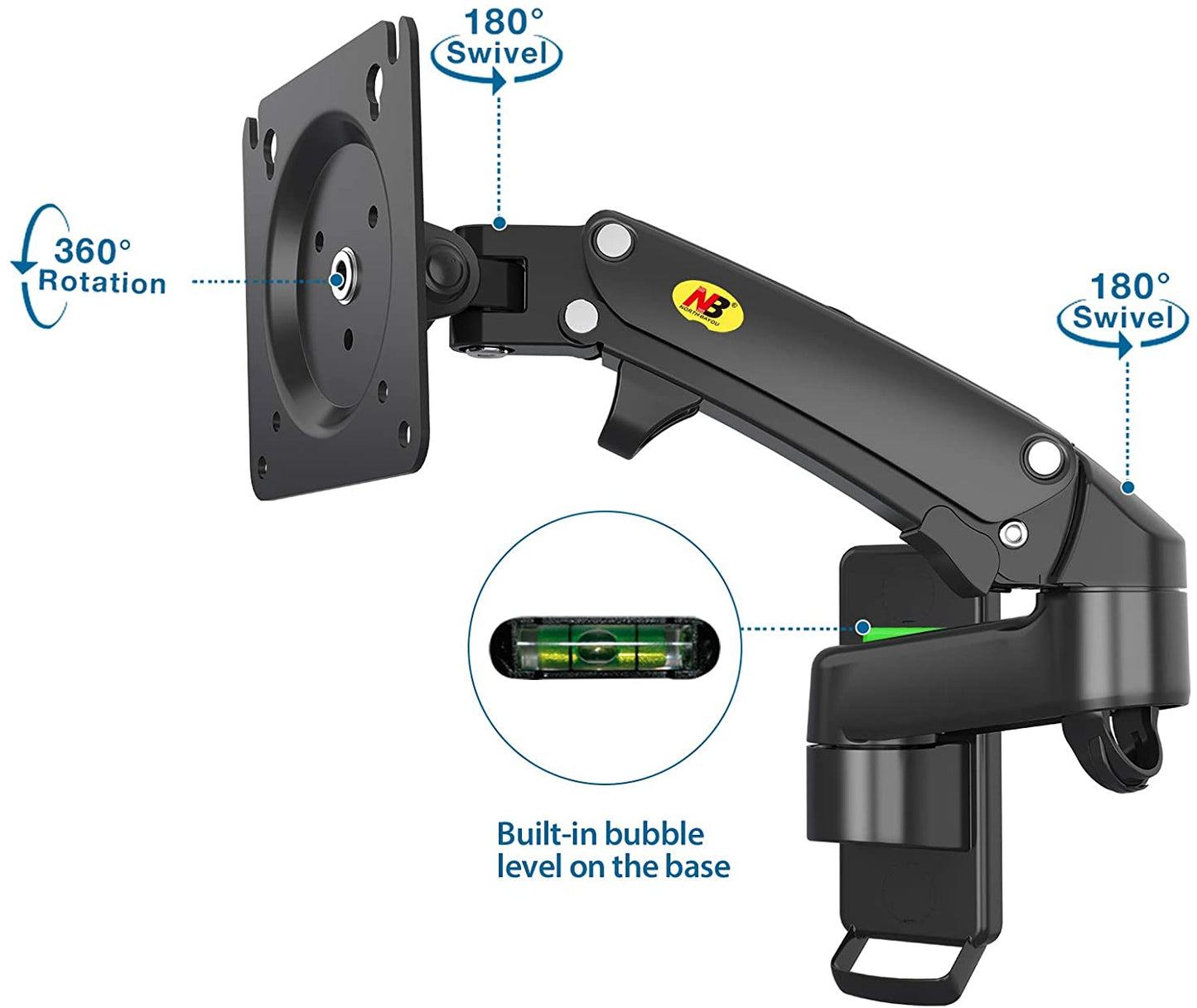 NBMounts F150v2 TV/Monitor Wall Mount Dual Arms 10x10