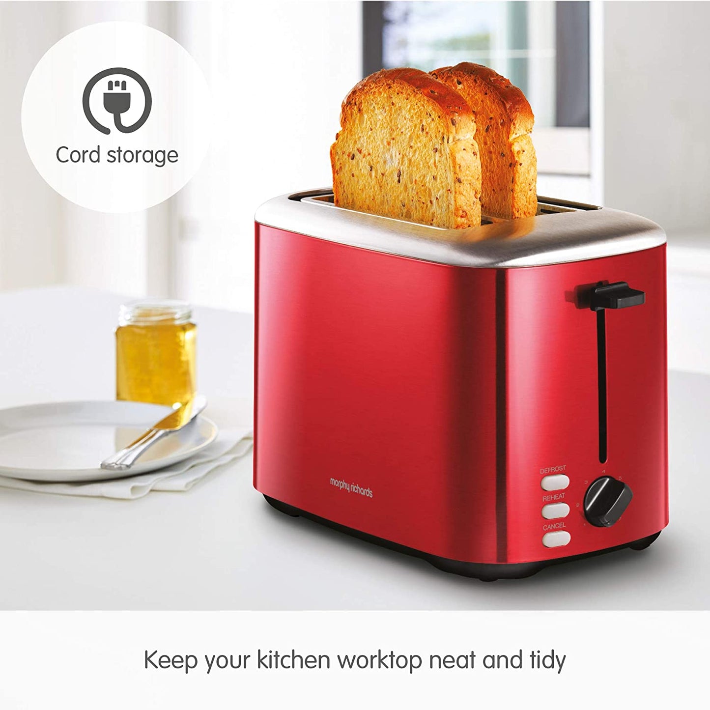 Morphy Richards 222066 Equip 2 Slice Toaster 800W Red