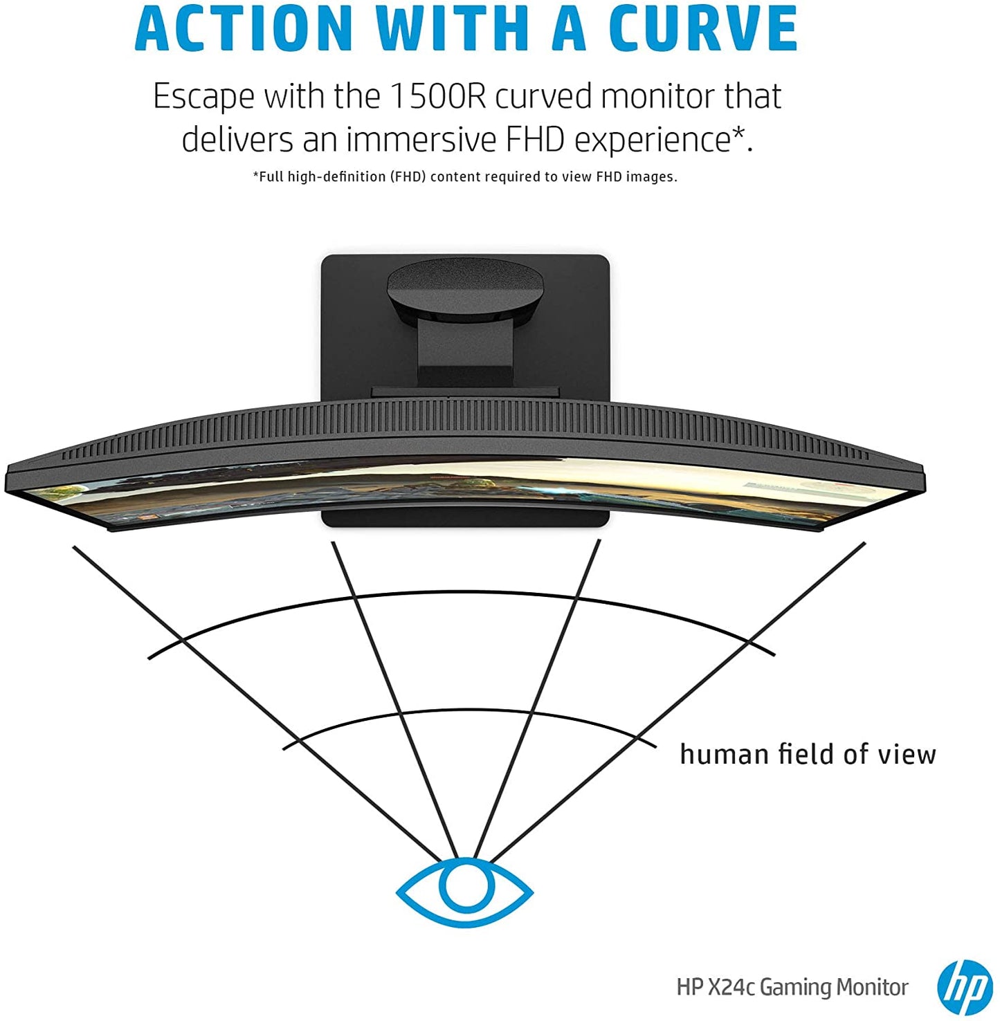 HP MONITOR 23.6'', X24c GAMING HOME CURVED