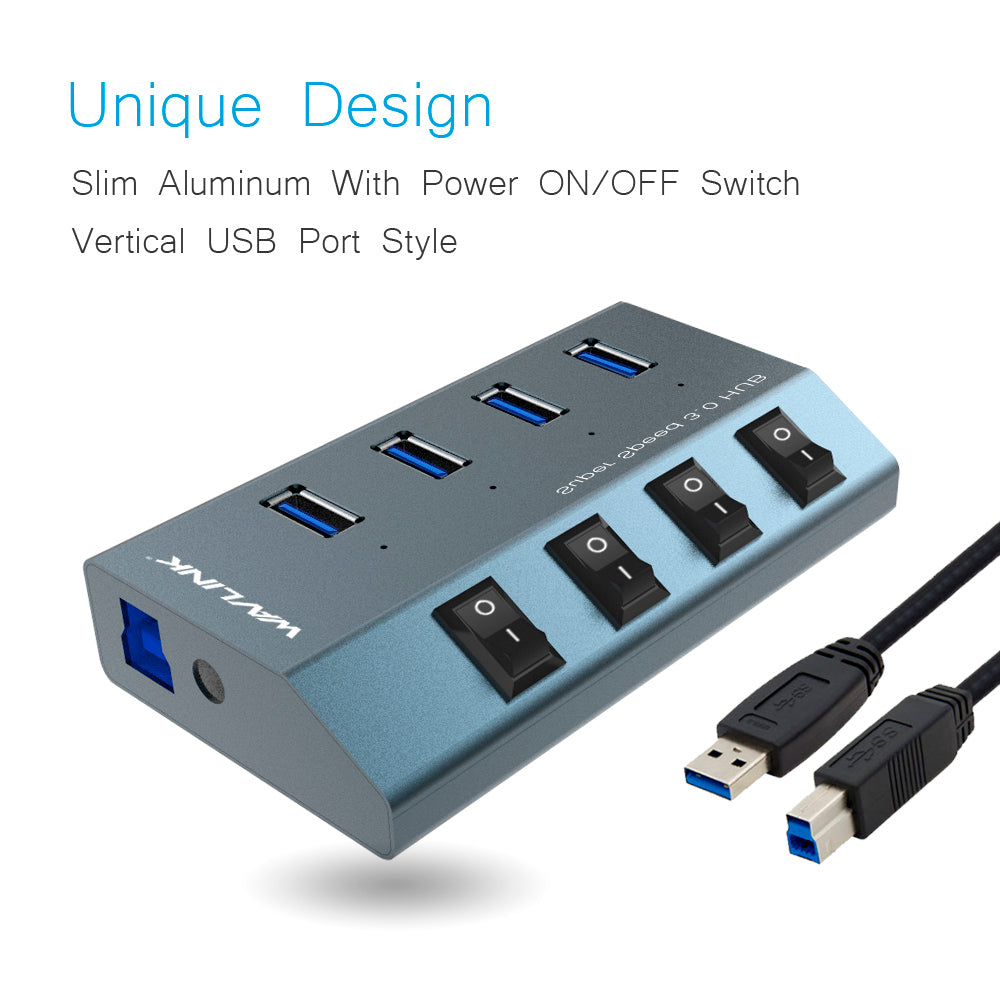 WavLink UH3049 USB3.0 Hub 3port w/Individual Power Switches
