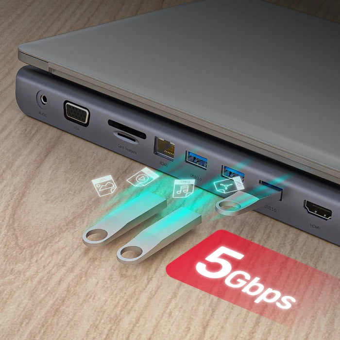 Unitek USB-C Hub USB3.0 PD/2xHDMI/RJ45/SD/VGA/Audio D1022B