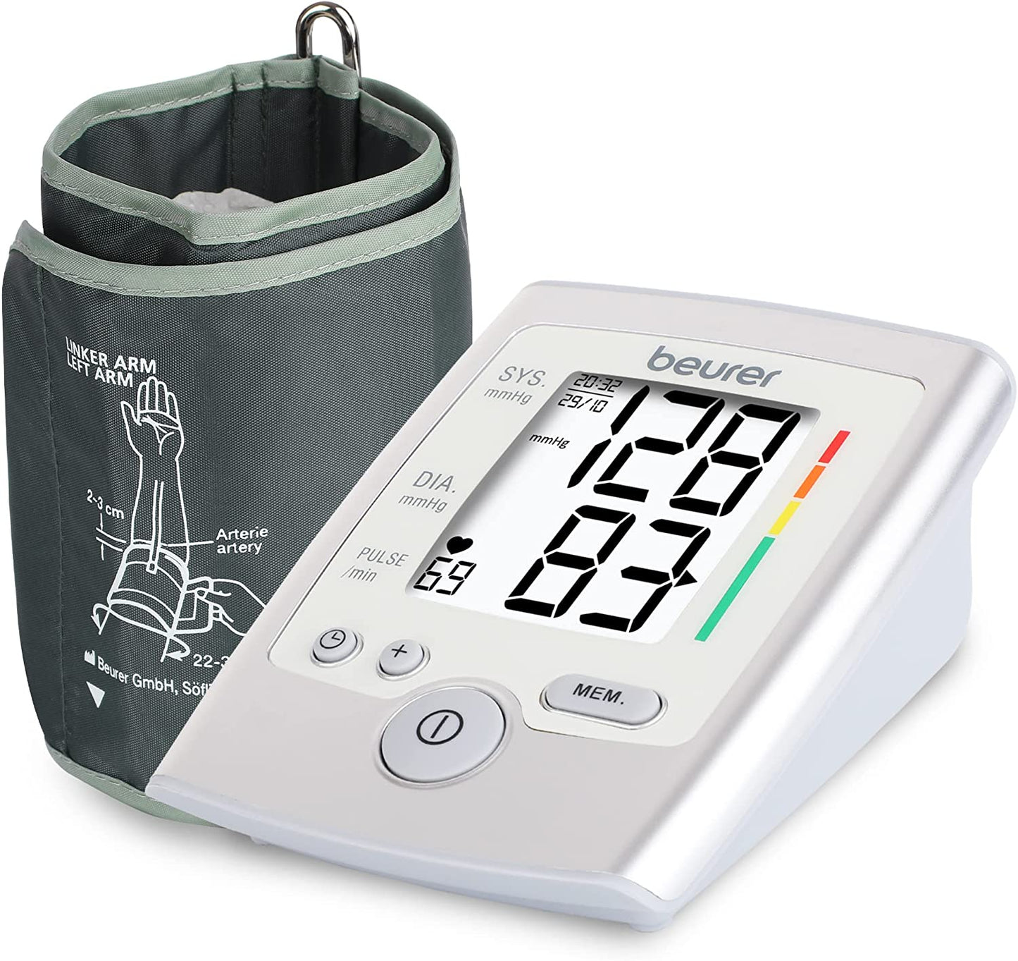 Beurer BM 35 Upper Arm Blood Pressure Monitor Silver