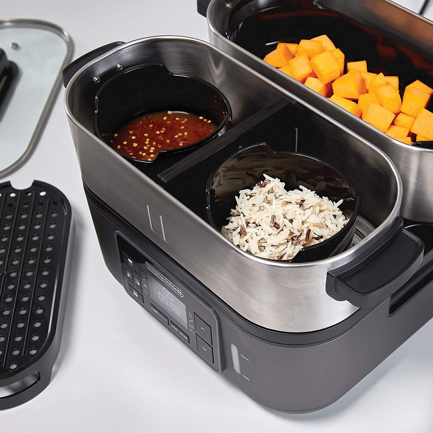 Morphy Richards 470006 Intellisteam Kitchen Food Steamer 1600W Stainless Steel