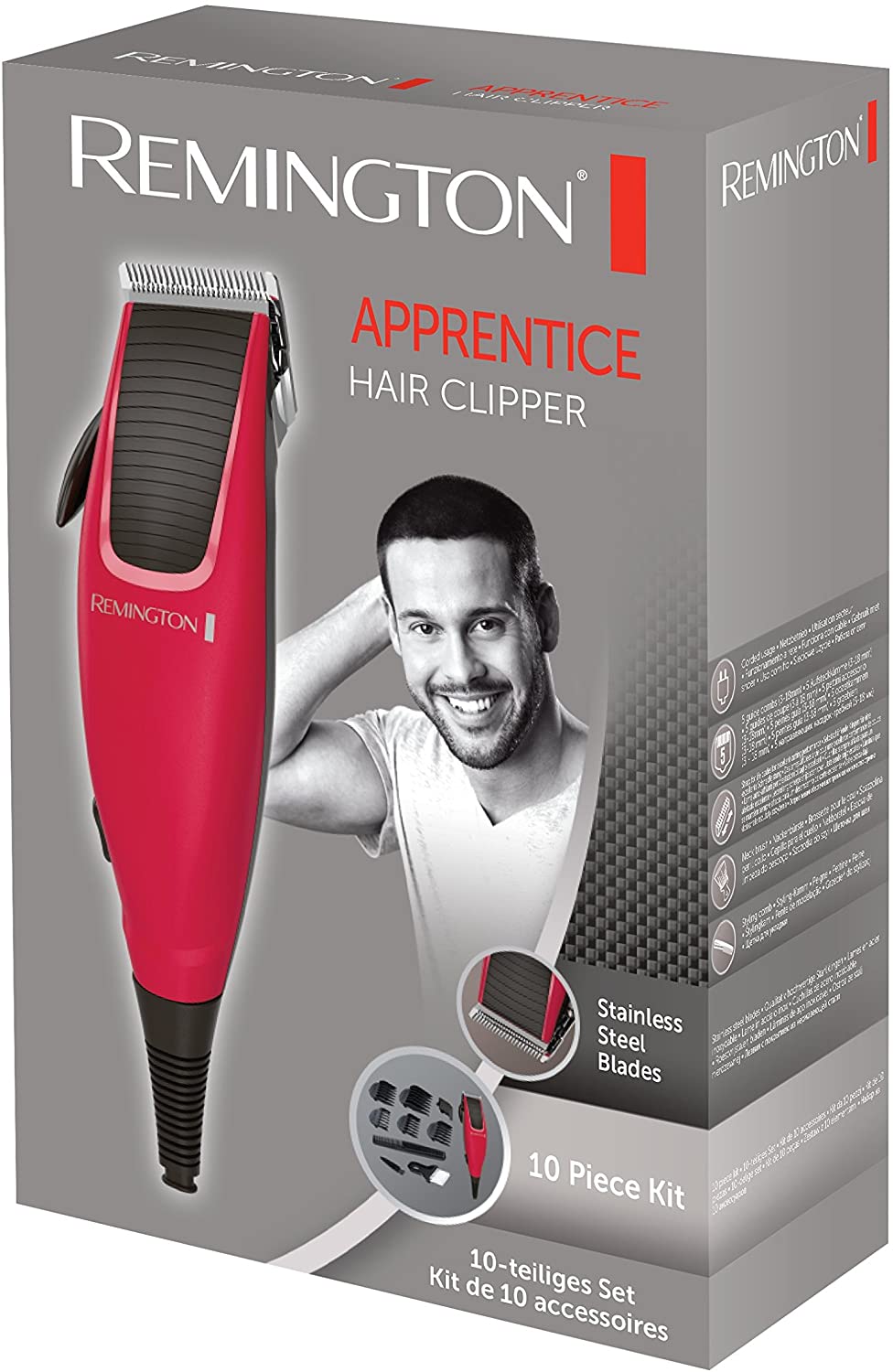Remington HC 5018 Apprentice Hair Clipper Red