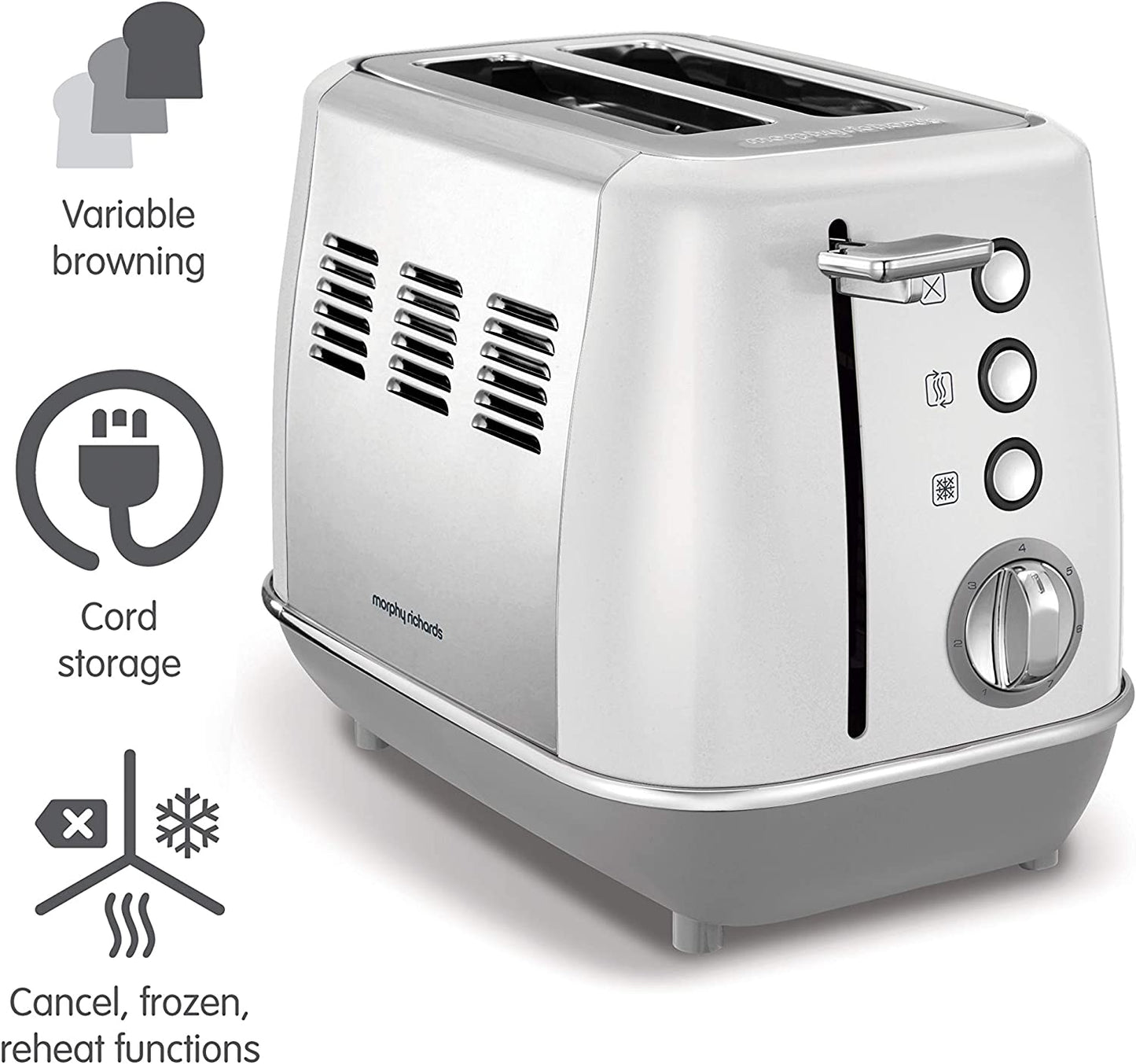 Morphy Richards 224409 Evoke 2 Slice Toaster 850W White