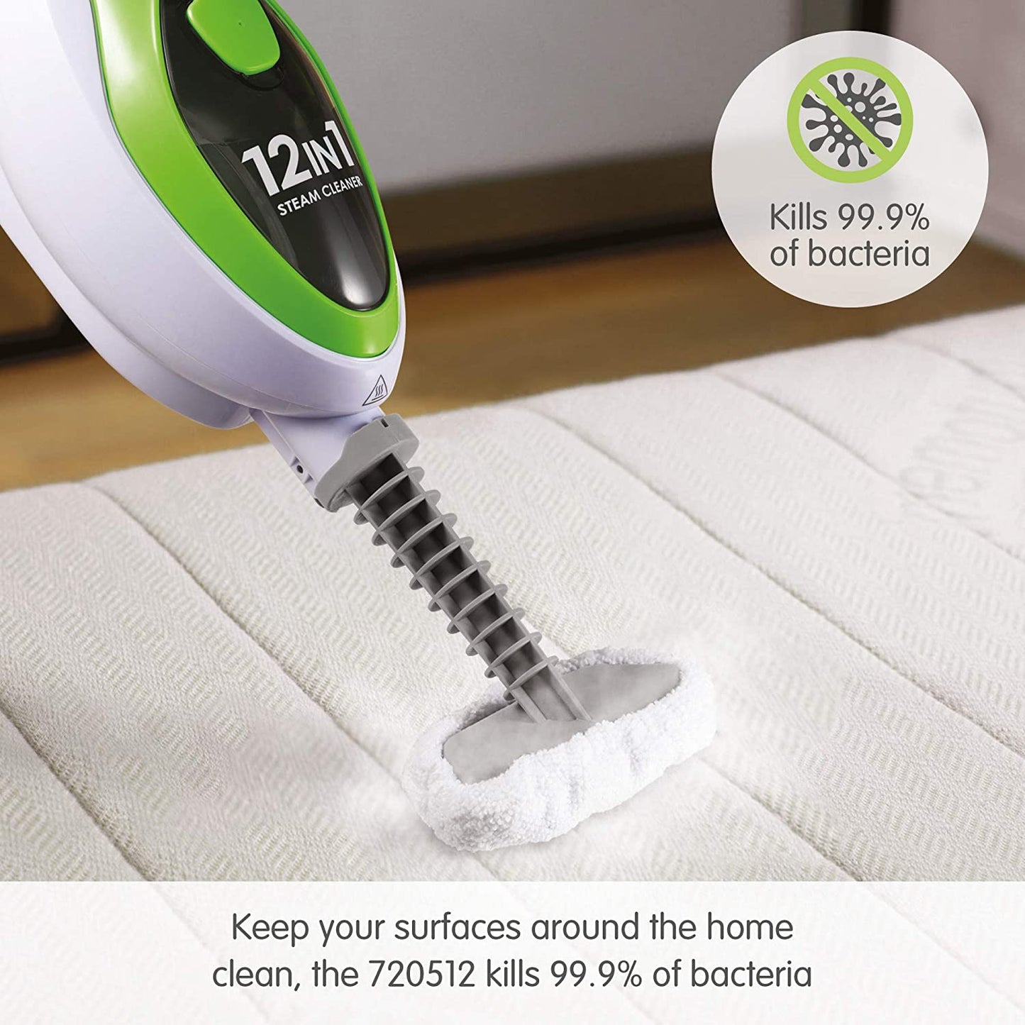 Morphy Richards 720512 12 in 1 Steam Cleaner 1500W White/Green