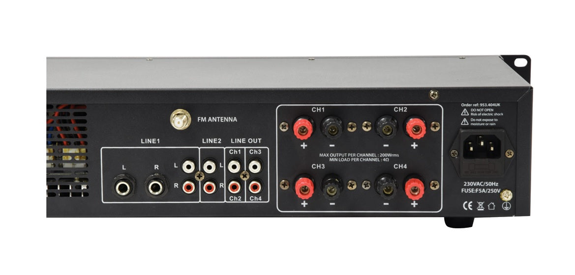 Adastra A4 Dual Stereo Amplifier 4x200W 953.404UK