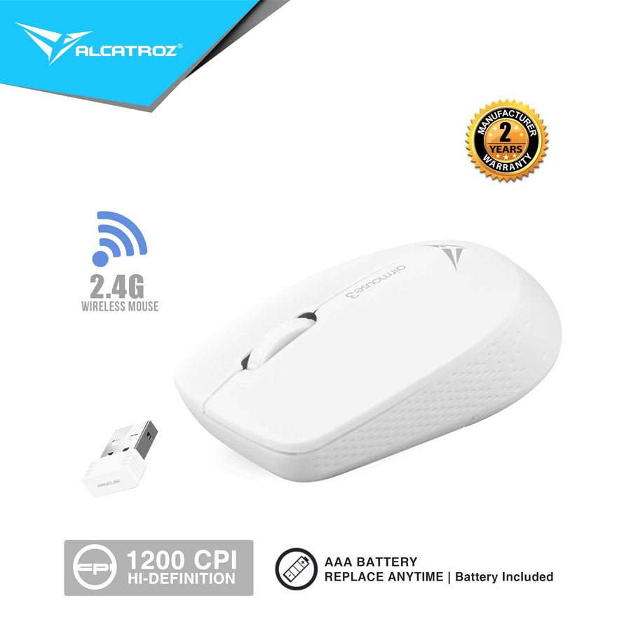 Alcatroz Airmouse3 Wireless Mouse White