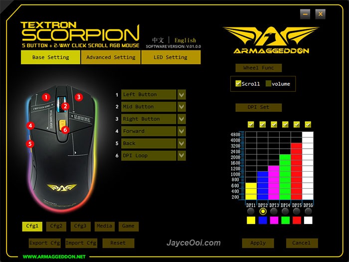 Armaggeddon Scorpion 5 Pro-Gaming Mouse