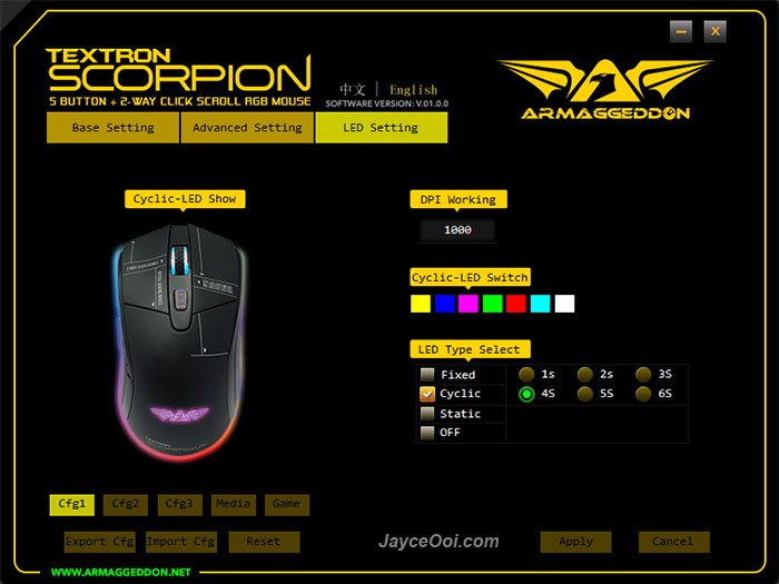 Armaggeddon Scorpion 5 Pro-Gaming Mouse