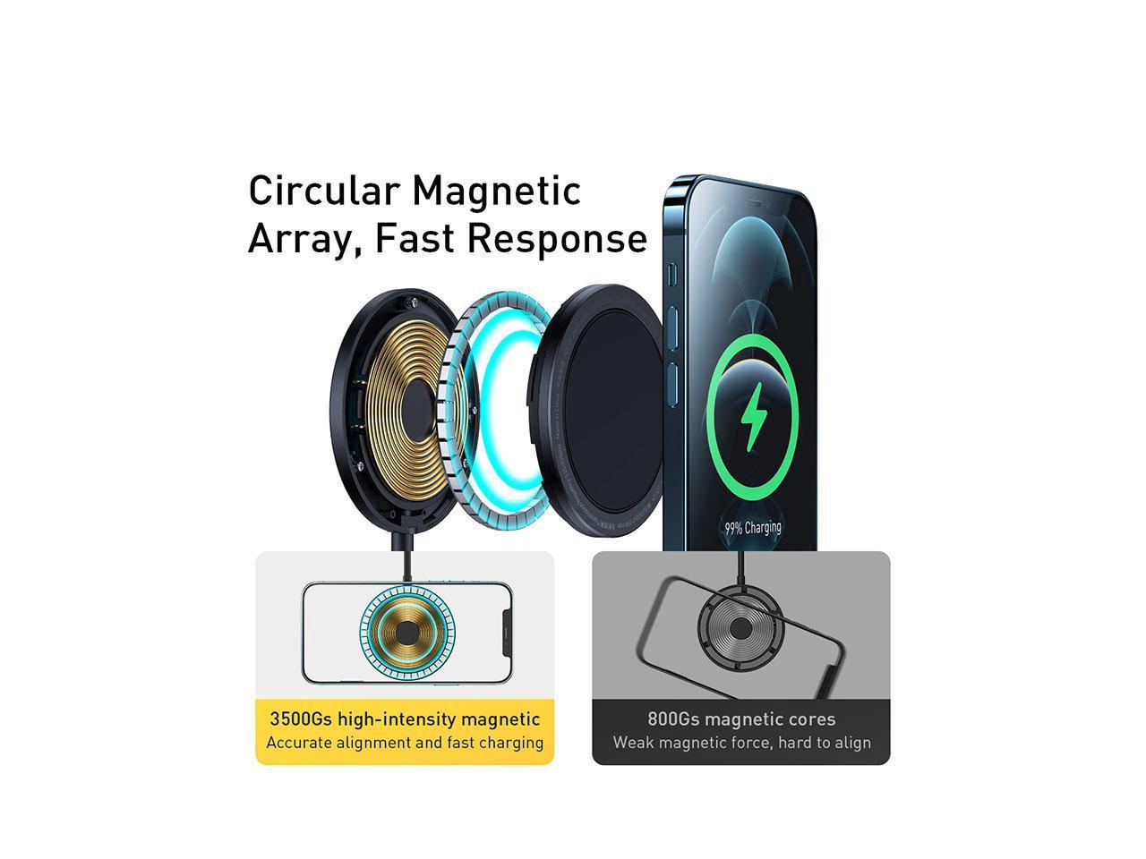 Baseus Simple Magnetic Stand Wireless Charger Black