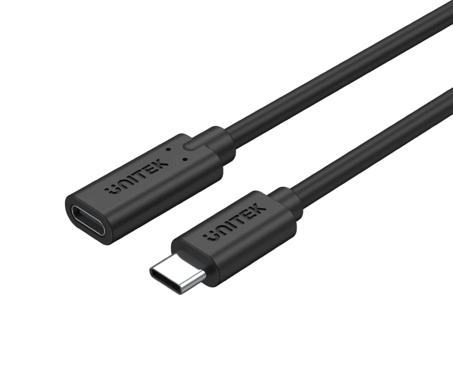 Unitek C14086ABK USB3.2 USB-C Male to USB-C Female Extension Cable PD100W 50cm