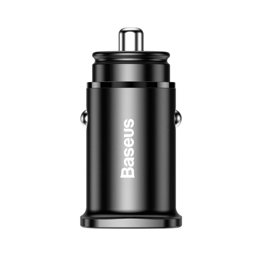 Baseus Square Metal 30W Quick Car Charger Black