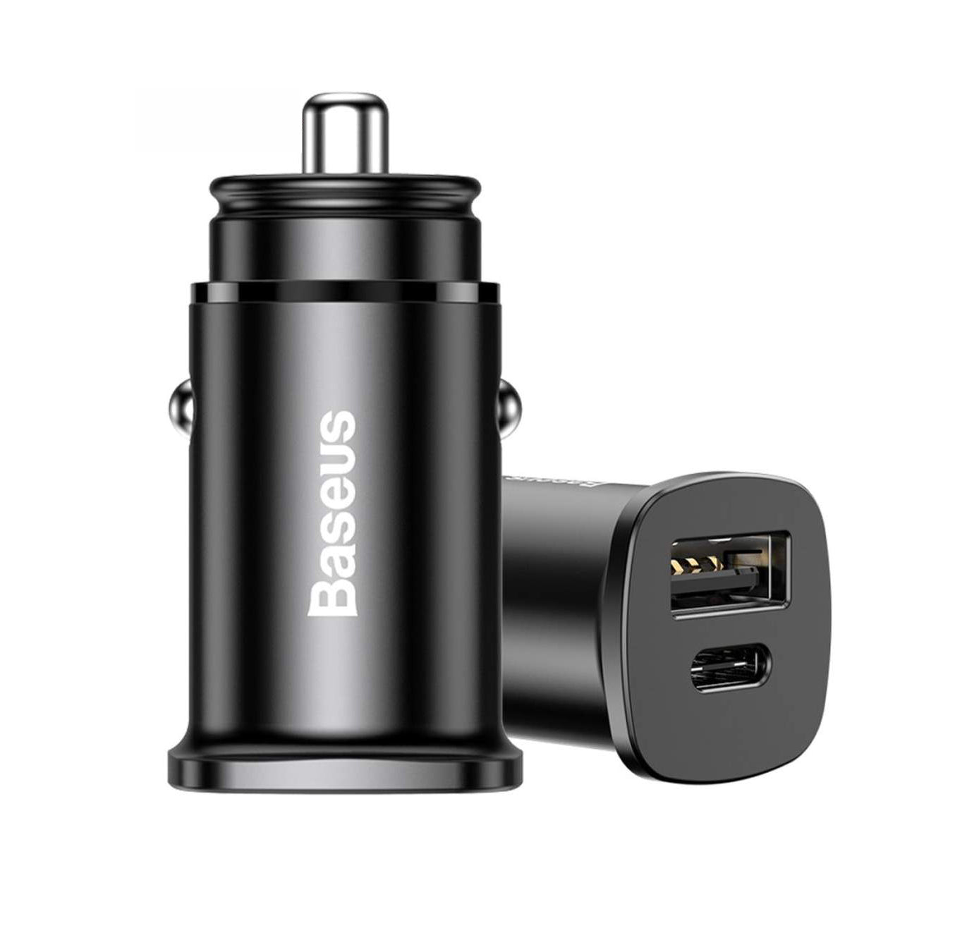 Baseus Square Metal 30W Quick Car Charger Black