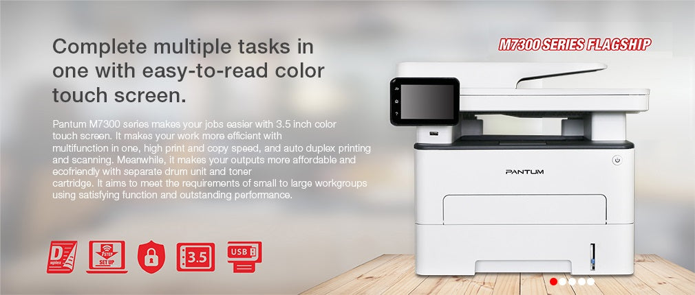 Pantum M7300FDW Laser MFP WiFi/ADF/Duplex/Fax with Secure Printing