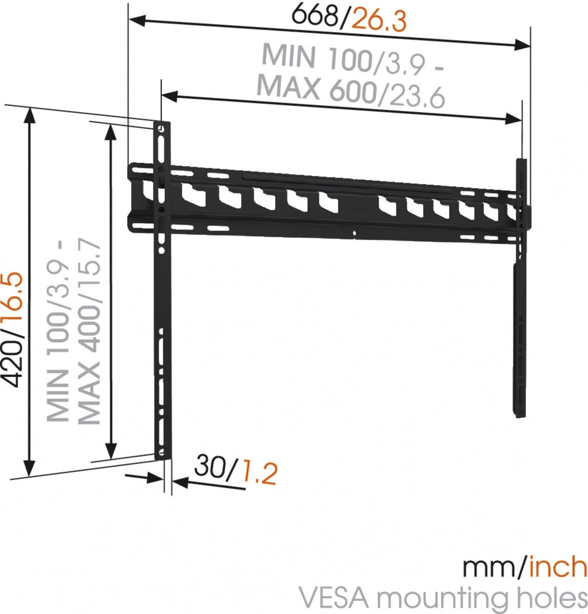 Vogels MA4000 FLAT TV Wall Mount 40-80'' Black