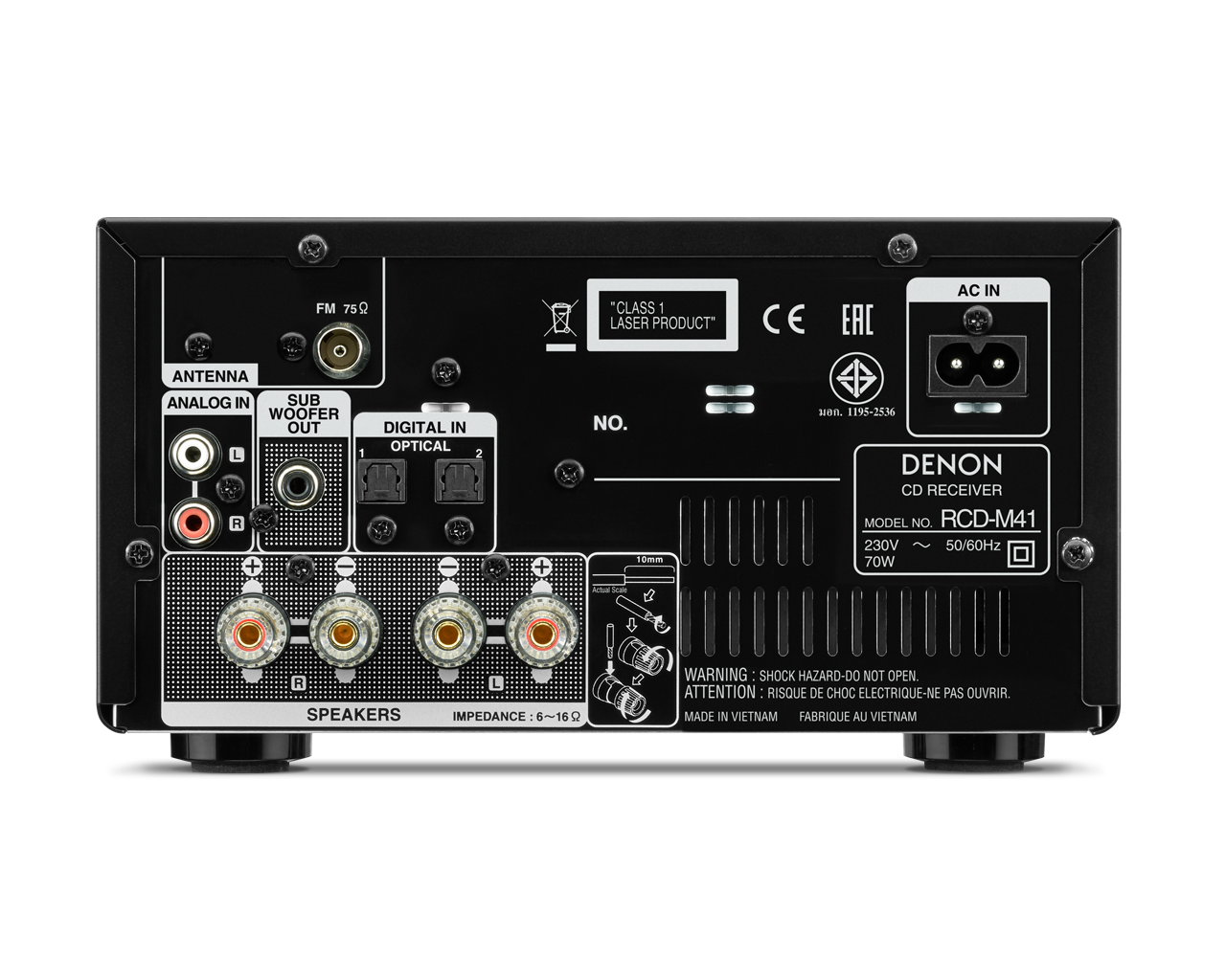 DENON RCD-M41 Micro HiFi CD Receiver with Bluetooth and Tuner